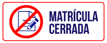 MATRICULA CERRADA